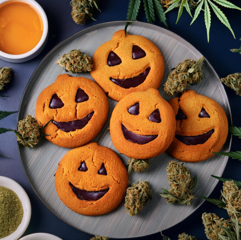 Jack-O'-Lantern Cannabis Cookies