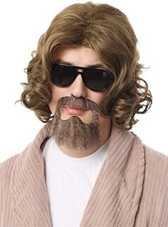 ig Lebowski Adult The Dude Wig and Beard Kit