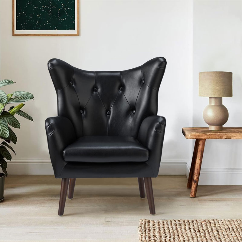leather wingback chair