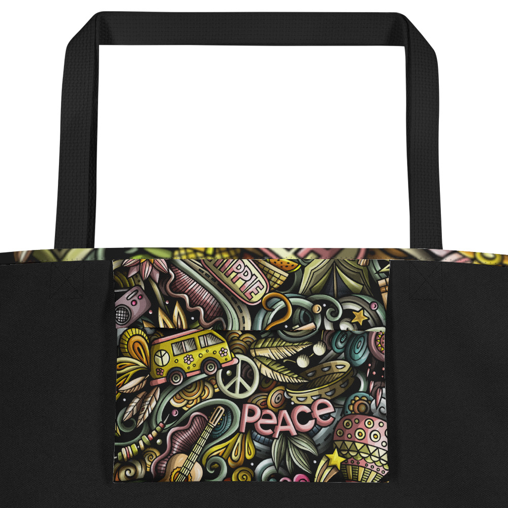 Peace and Love Large Tote Bag - Image 2