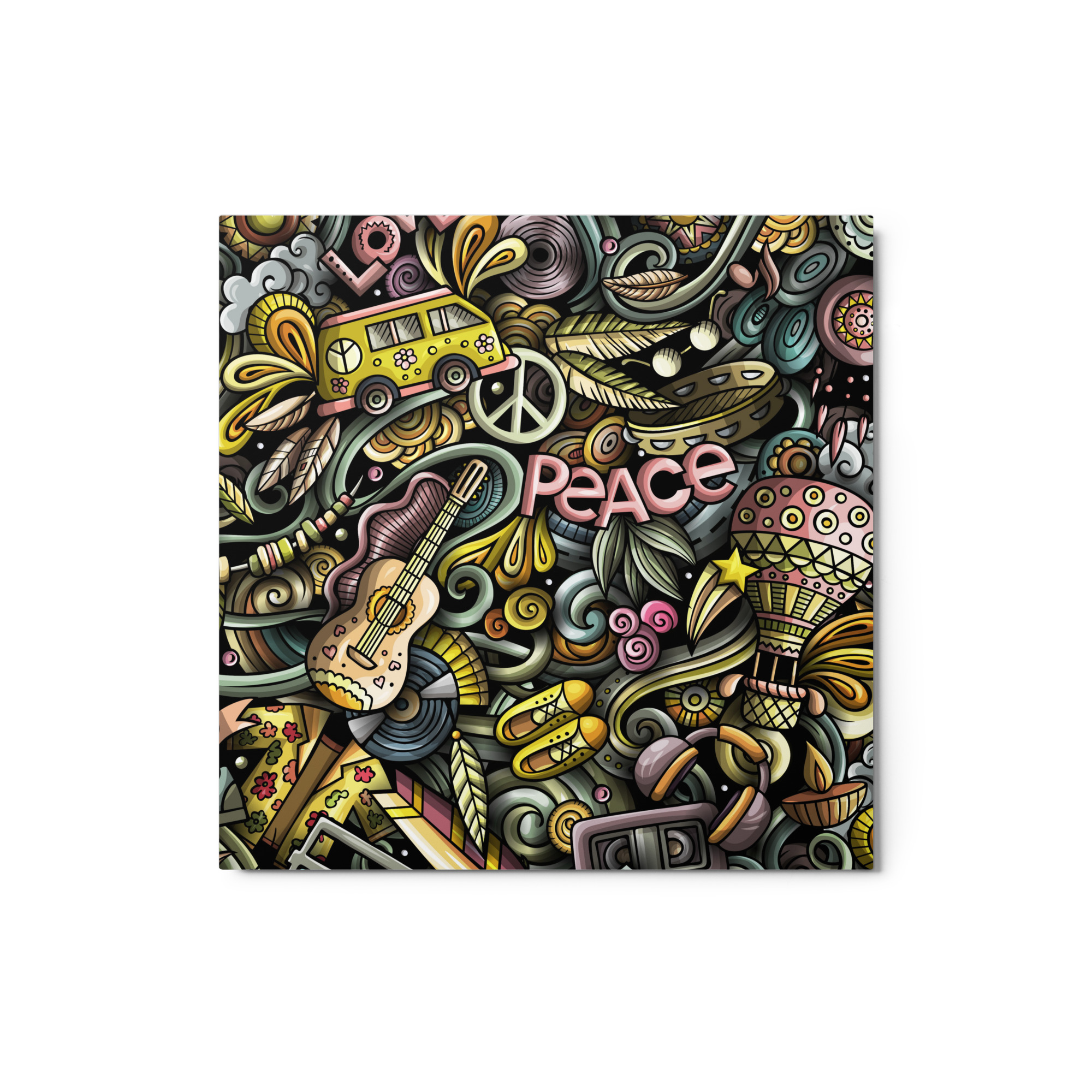 Peace and Love Metal Print - Image 2