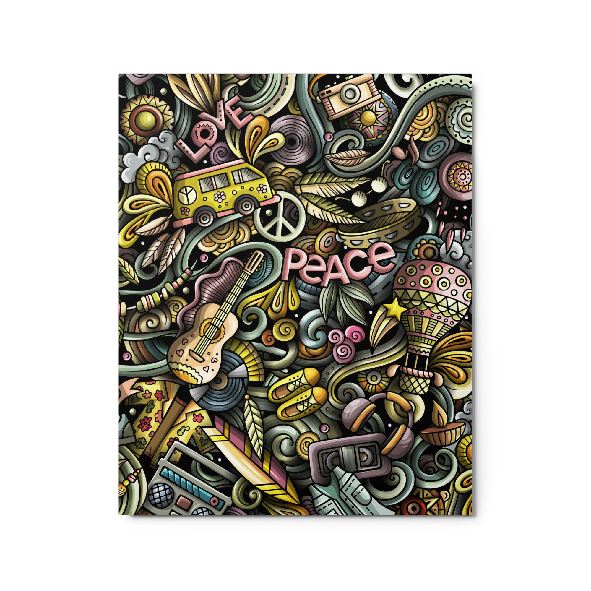 Peace and Love Metal Print - Image 4