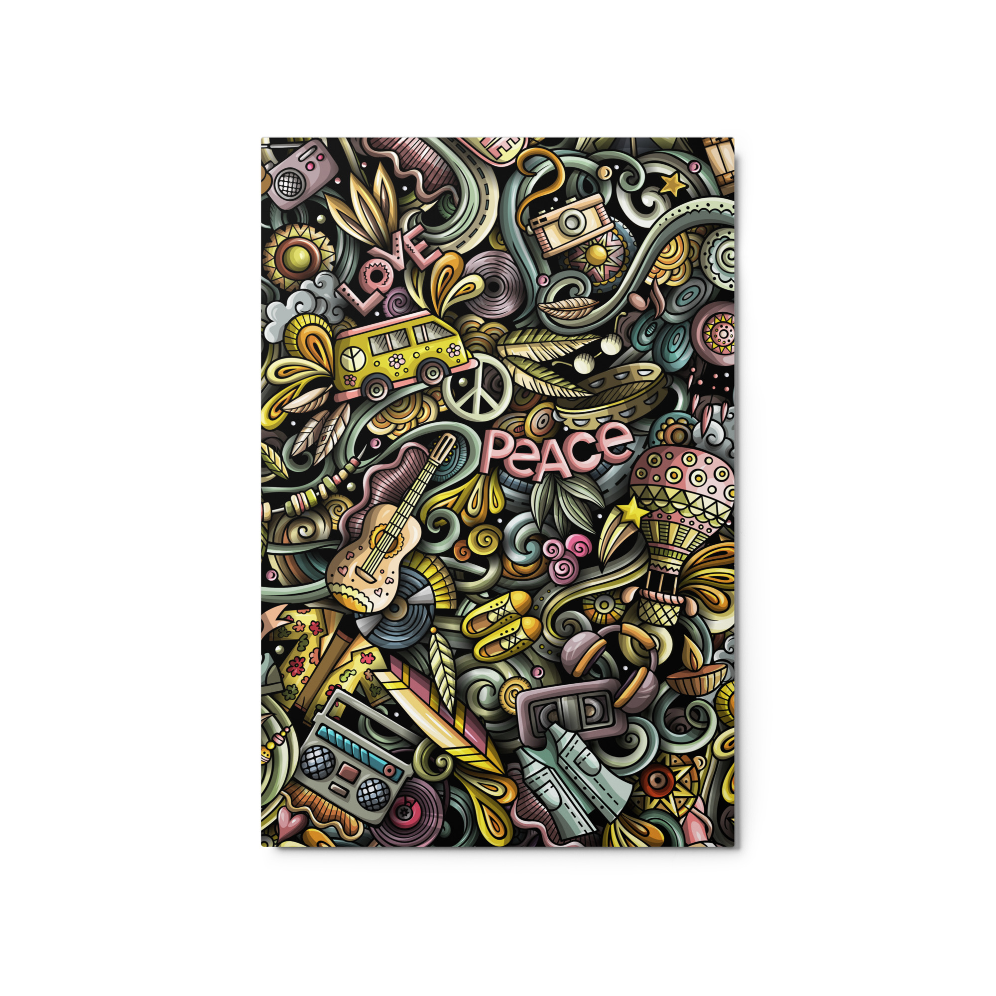 Peace and Love Metal Print - Image 5