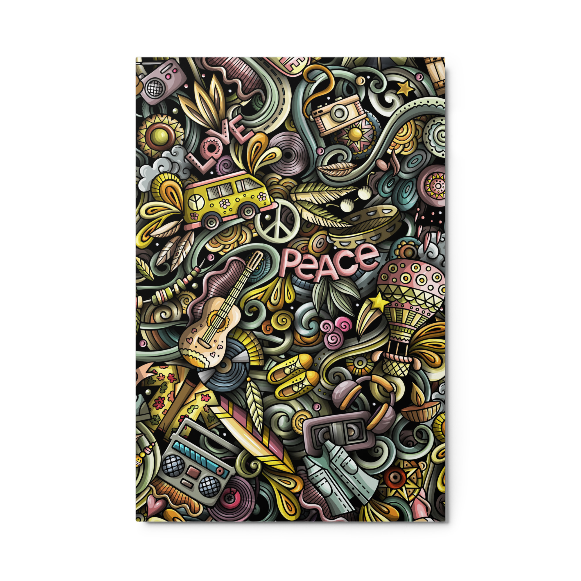 Peace and Love Metal Print - Image 6
