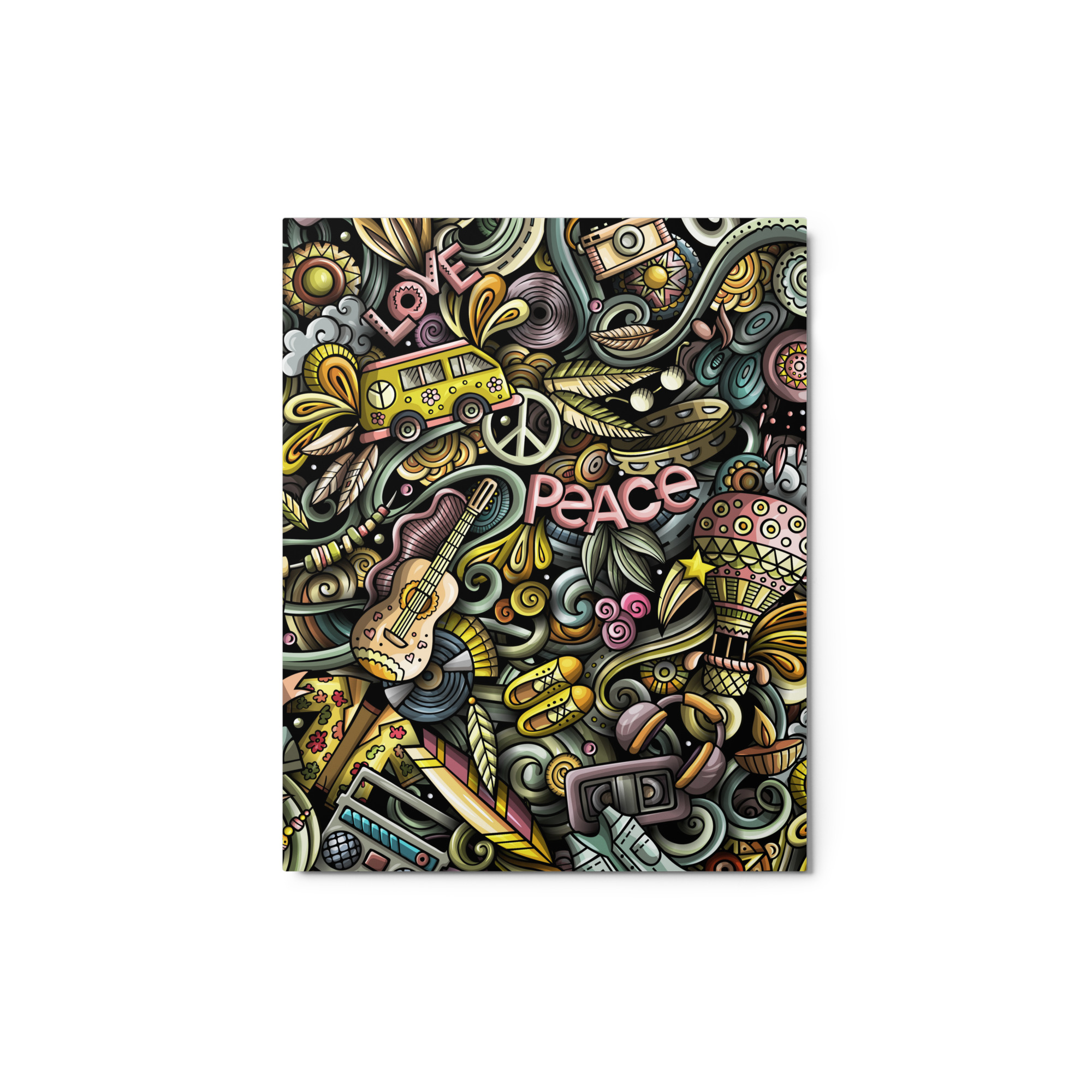 Peace and Love Metal Print