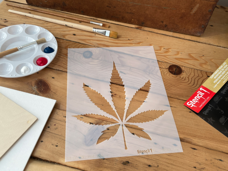 Pot Leaf Stencil