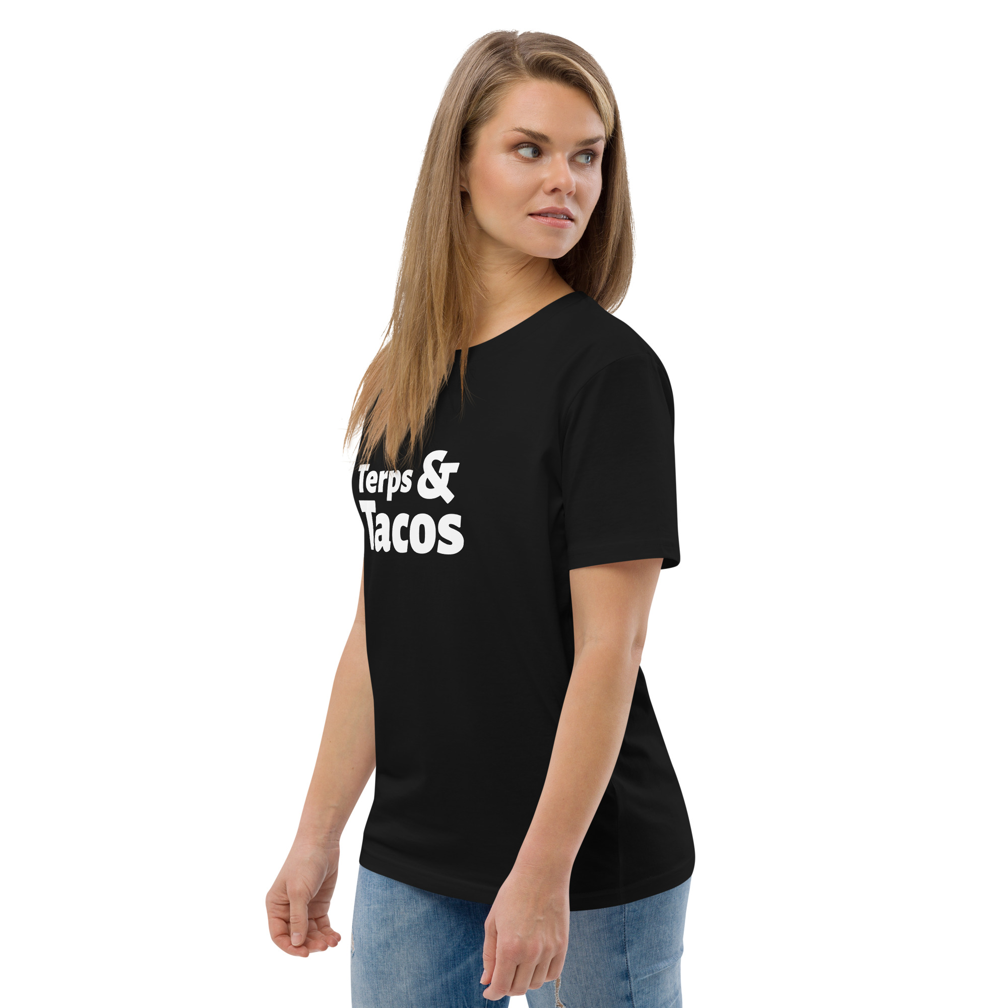 Terps & Tacos – Unisex Organic Cotton T-shirt (Black) - Image 5