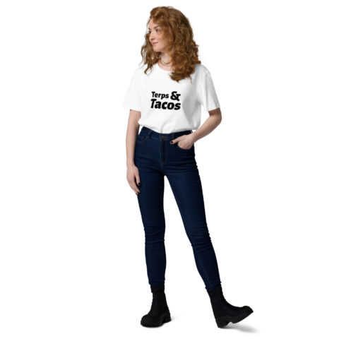 Terps & Tacos – Unisex Organic Cotton T-shirt (White)