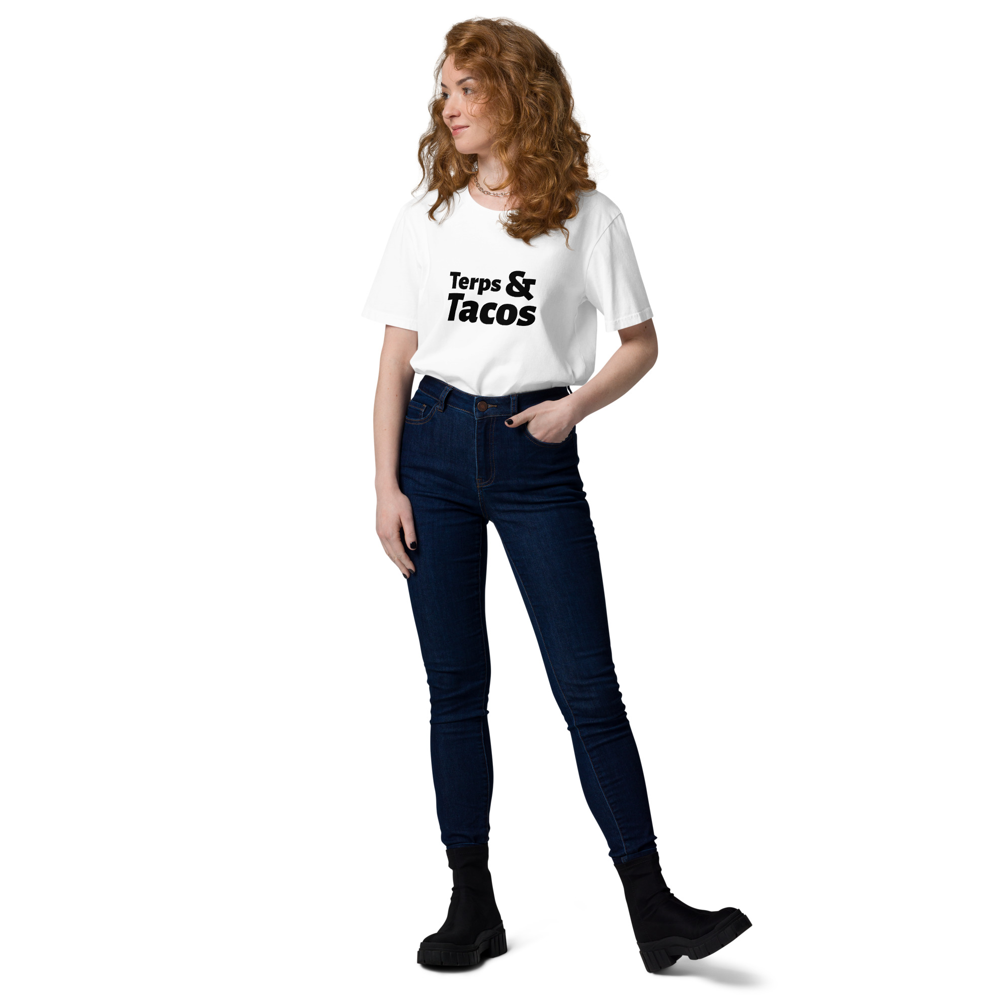 Terps & Tacos – Unisex Organic Cotton T-shirt (White)