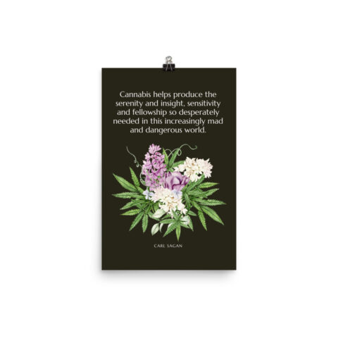 Carl Sagan Quote Poster (Floral Edition)