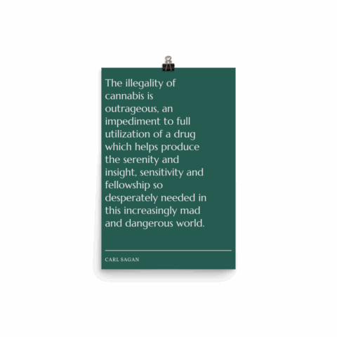 Carl Sagan Quote Poster (Green Text Edition)